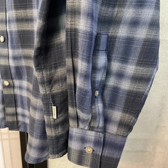 Calvin Klein Men's Blue Checkered Long Sleeve - Picture 4 of 6
